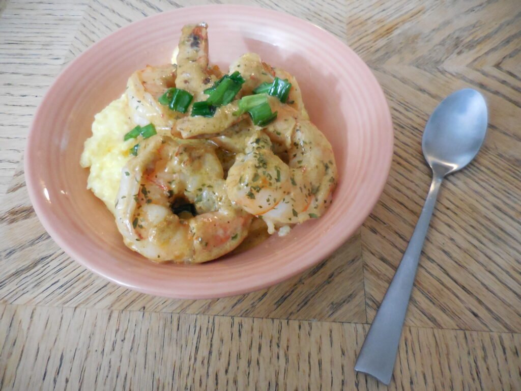 homemade shrimp and cheddar cheese grits